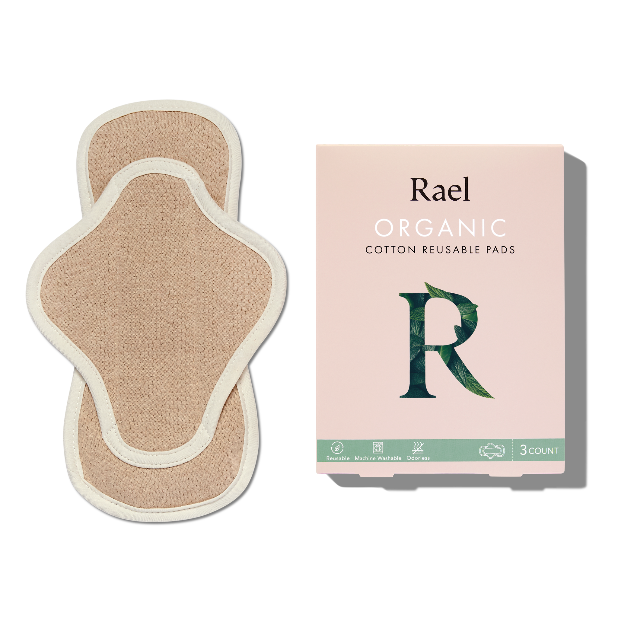 Organic Cotton Reusable Menstrual Pads - 3 Count E4