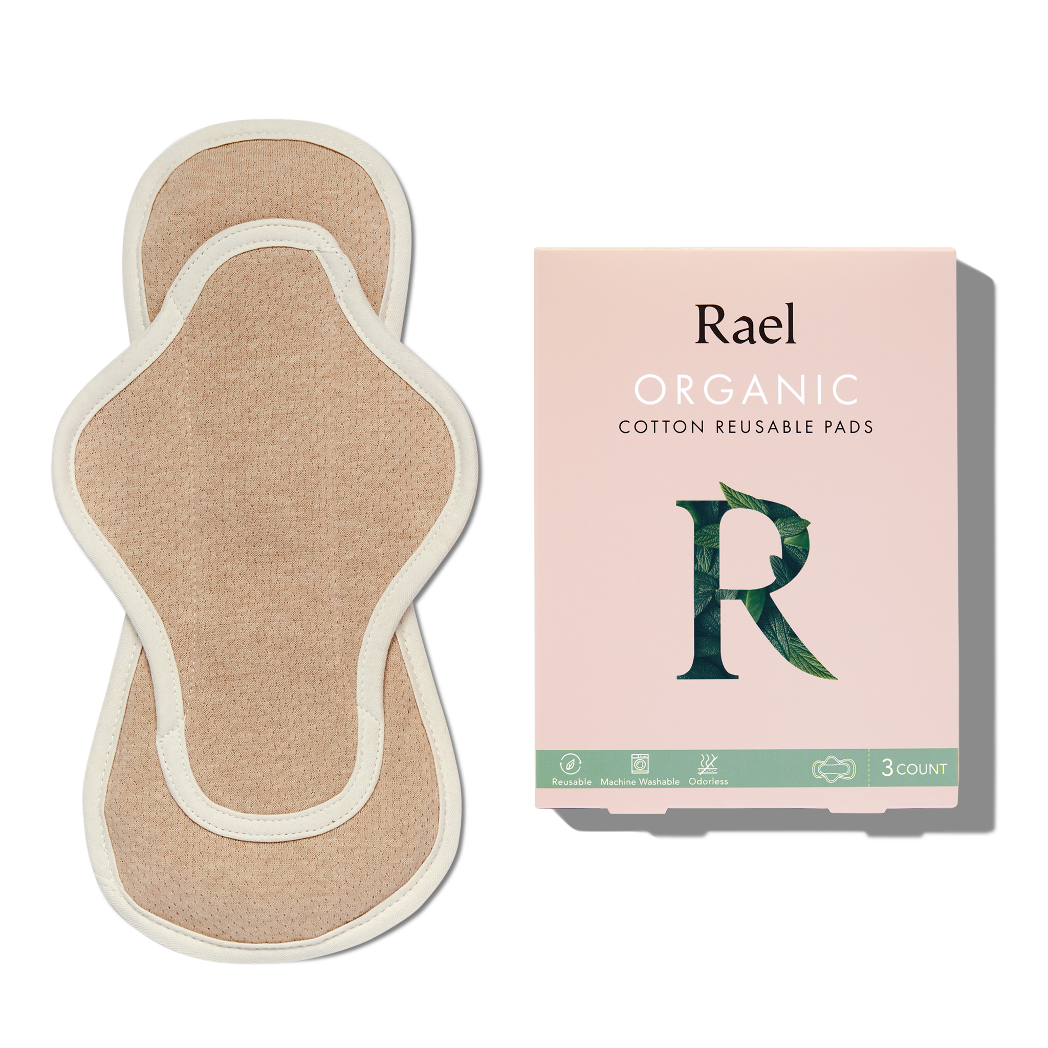 Organic Cotton Reusable Menstrual Pads - 3 Count E4
