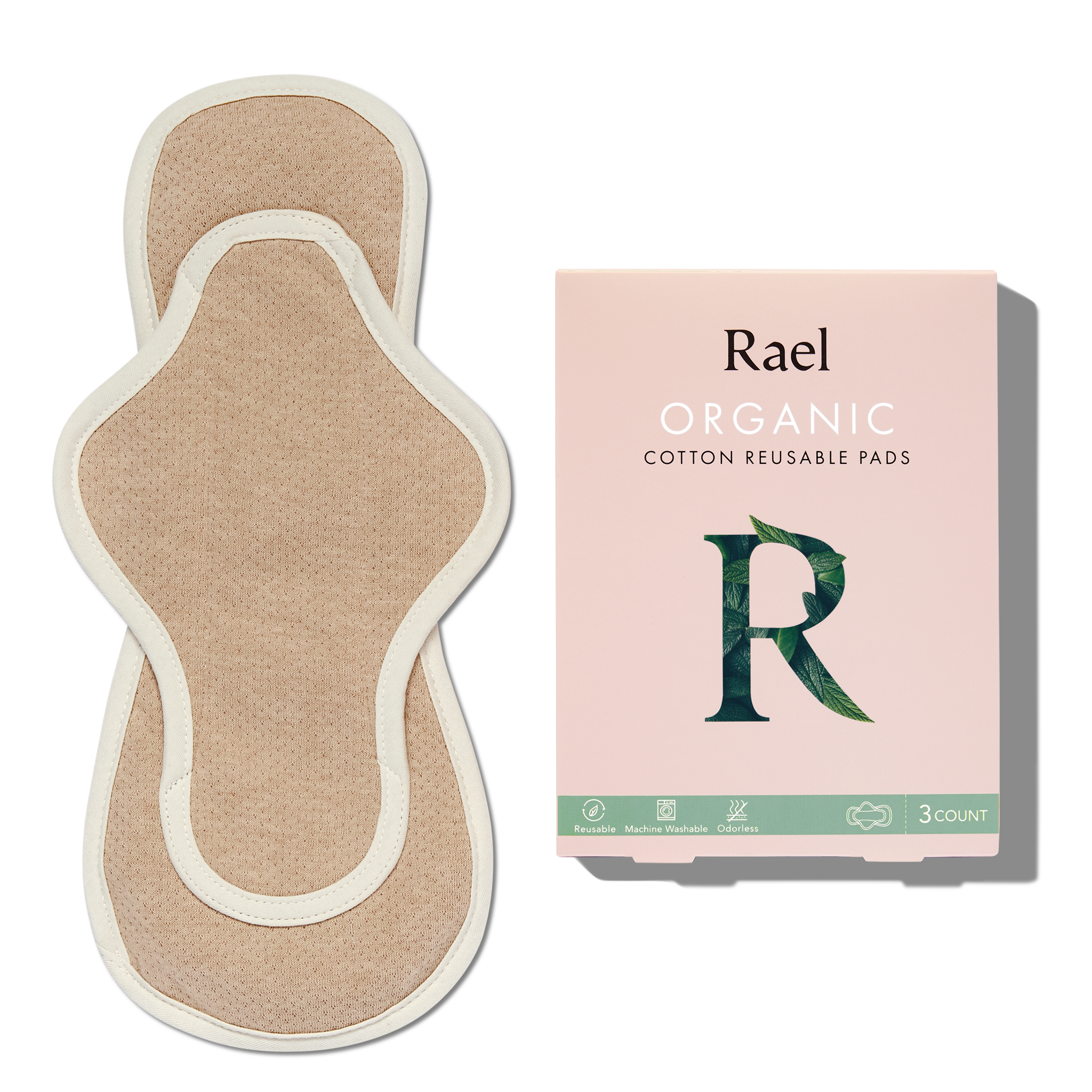 Organic Cotton Reusable Menstrual Pads - 3 Count E4