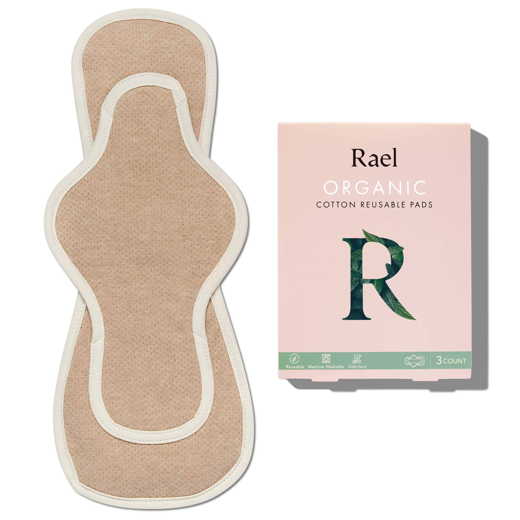 Organic Cotton Reusable Menstrual Pads - 3 Count E4