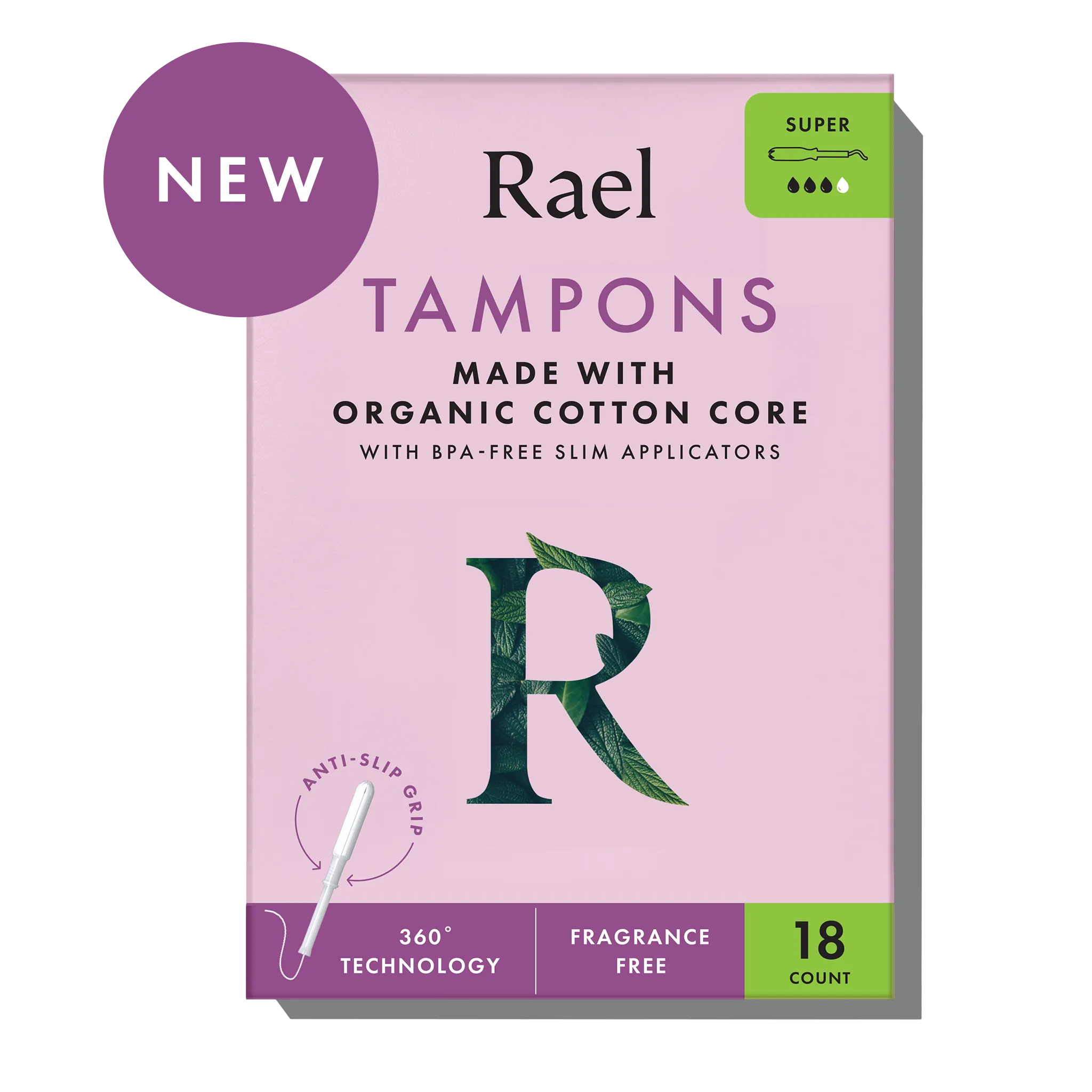 Super Slim Applicator Tampons Made With Organic Cotton U8