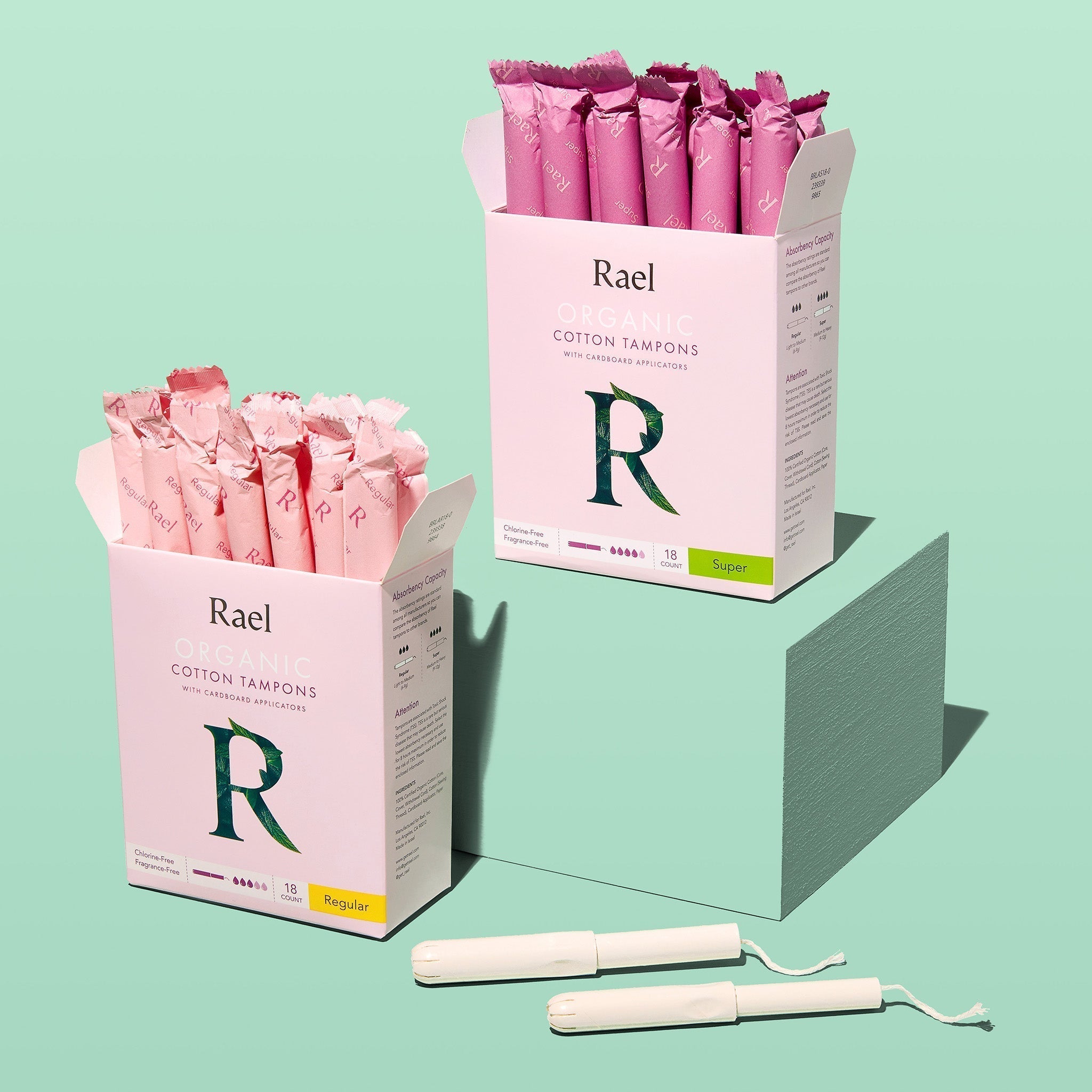 Regular Cardboard Applicator Tampons Made With Organic Cotton H8