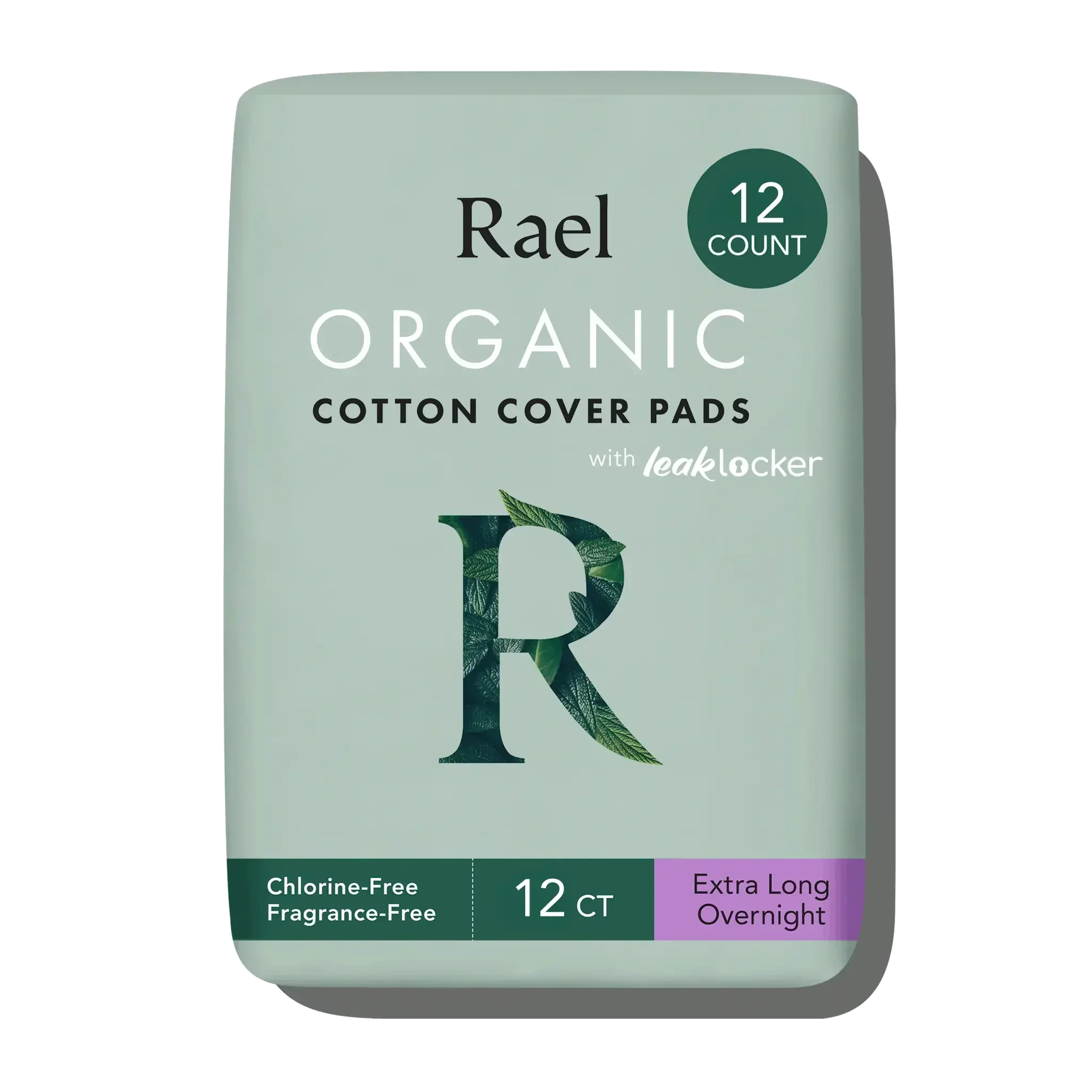 Extra Long Overnight Organic Cotton Cover Pads With Wings J3