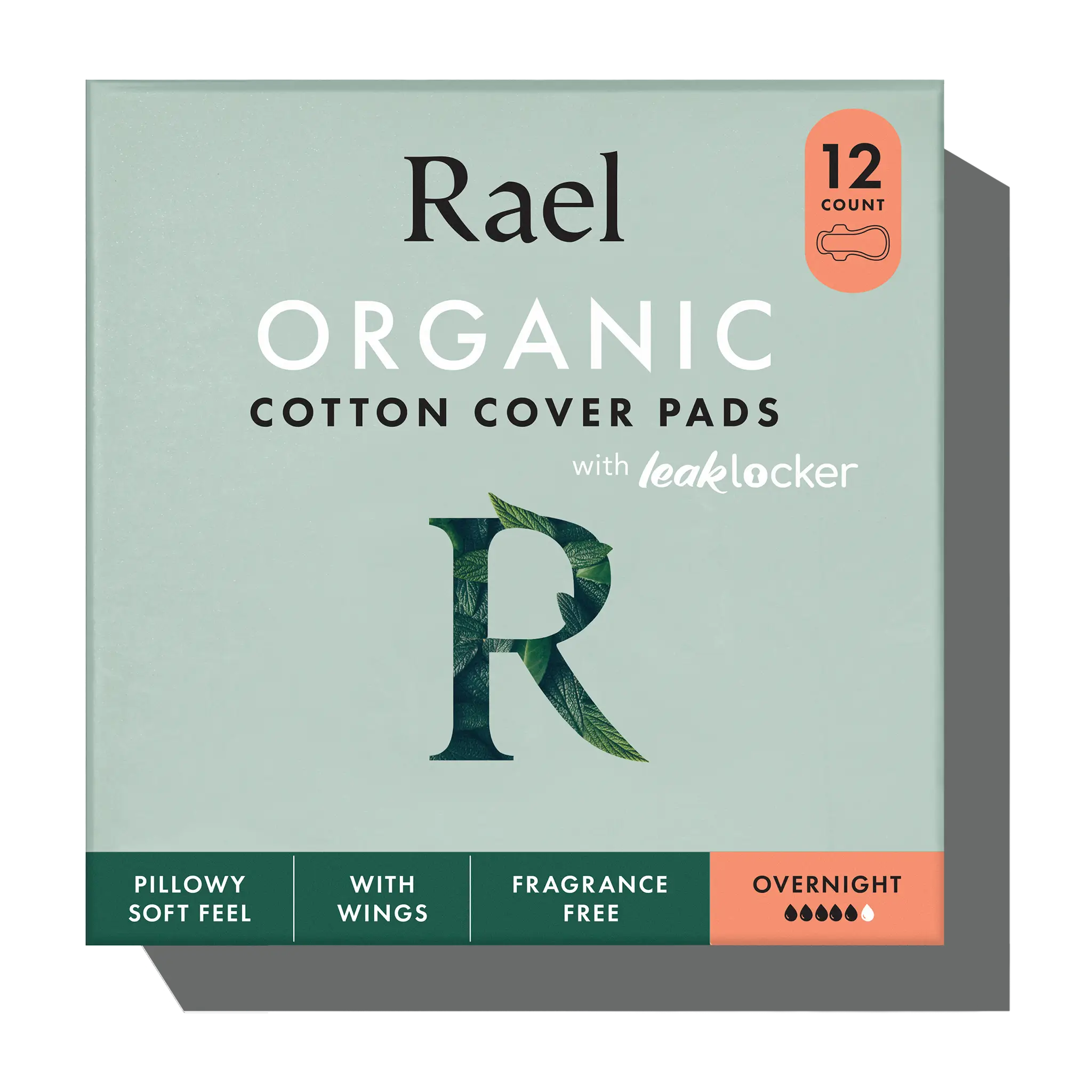 Overnight Organic Cotton Cover Pads With Wings J5