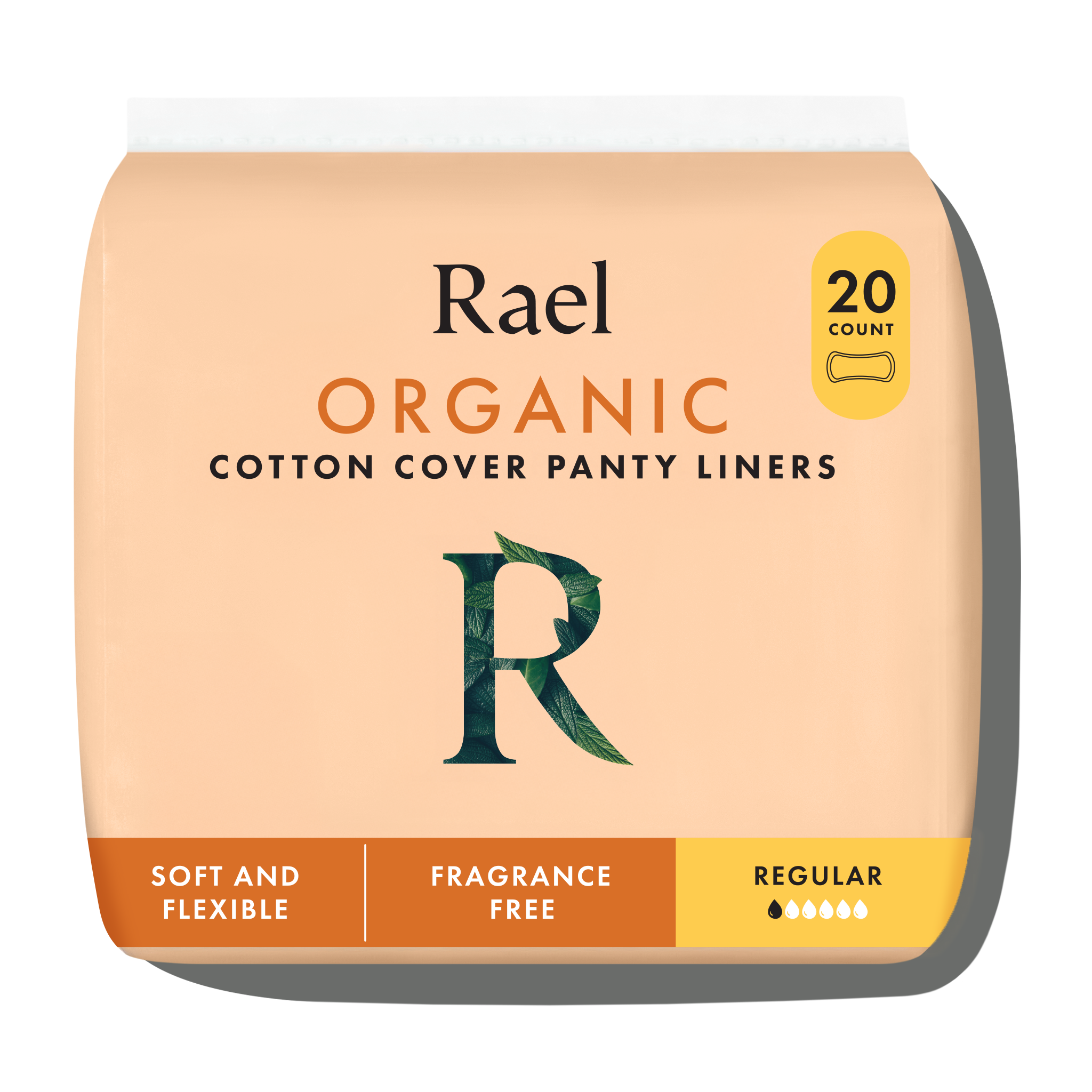 Regular Unscented Panty Liners Made With Organic Cotton T7