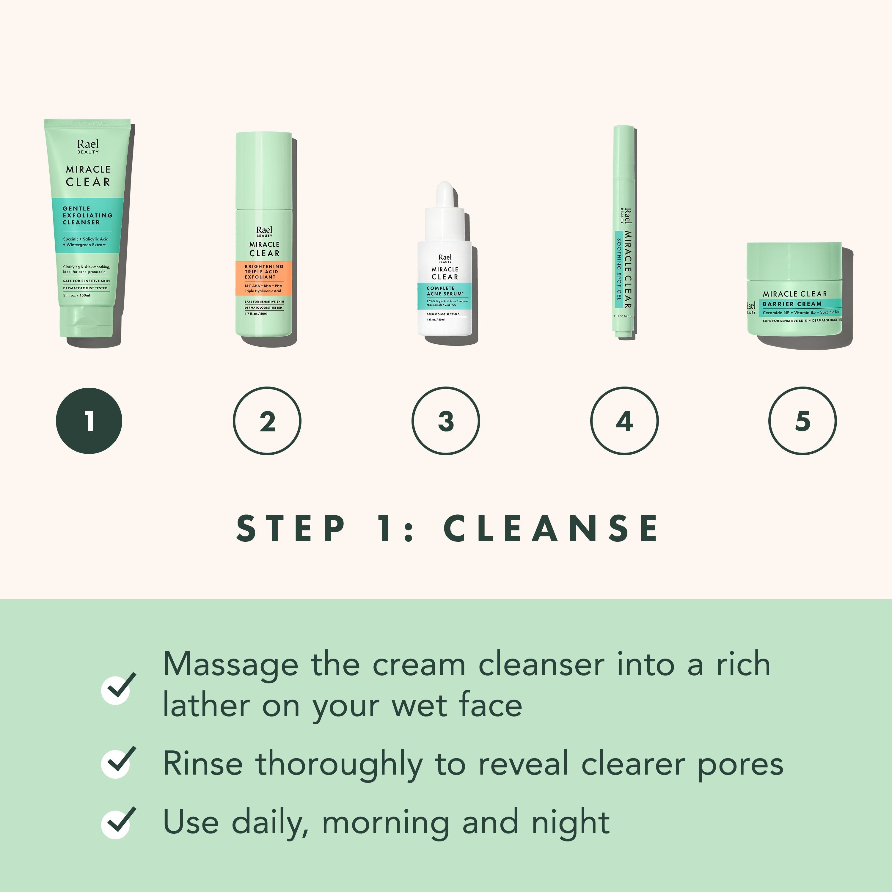 Miracle Clear Gentle Exfoliating Cleanser M8