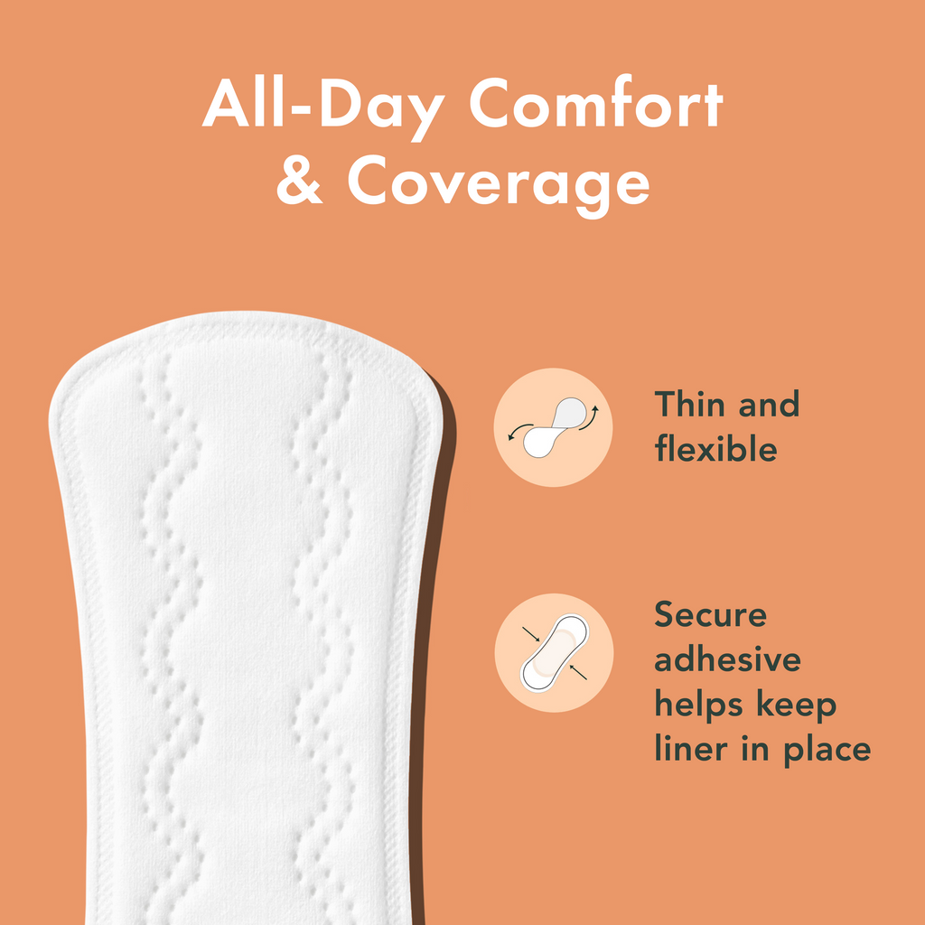 Regular + Long Bundle Unscented Panty Liners Made With Organic Cotton N6