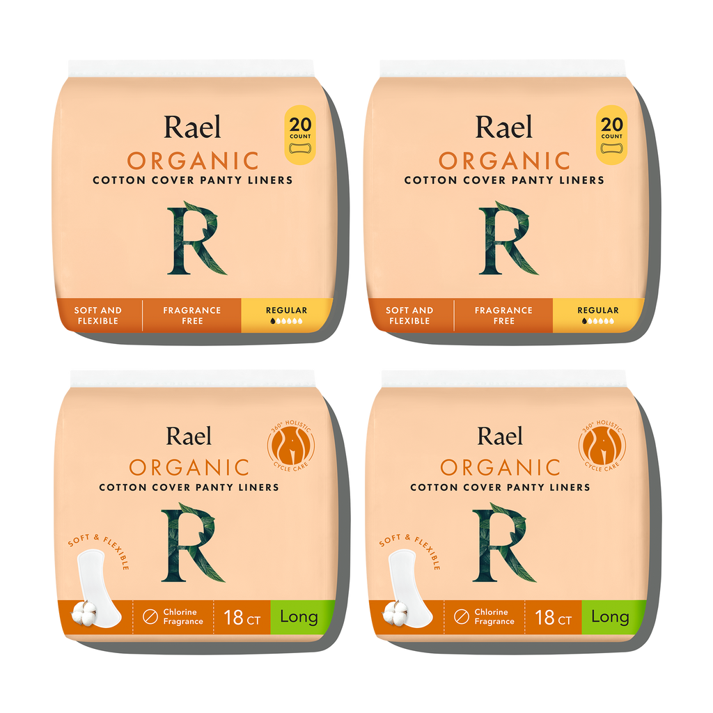 Regular + Long Bundle Unscented Panty Liners Made With Organic Cotton N6
